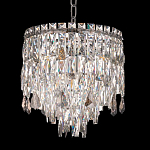 Люстра круглая с хрустальными подвесками на серебряном каркасе Roul Crystal Light варинант исполнения - 9 | Loft Concept в Липецке