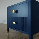 Тумба прикроватная с двумя ящиками Elsa Dreams Blue варинант исполнения - 3 | Loft Concept в Липецке