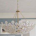 Люстра декорированная цветами из стекла Lightness of Flowers варинант исполнения - 4 | Loft Concept в Липецке