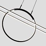 Светодиодная люстра Black LED Circle and Oval Lamp варинант исполнения - 6 | Loft Concept в Липецке