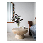 Столик кофейный кремового цвета с овальной столешницей и круглым основанием Cream Dalmen Table варинант исполнения - 7 | Loft Concept в Липецке