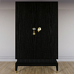 Платяной шкаф Elsa Dreams Black с 2-мя фасадами варинант исполнения - 4 | Loft Concept в Липецке