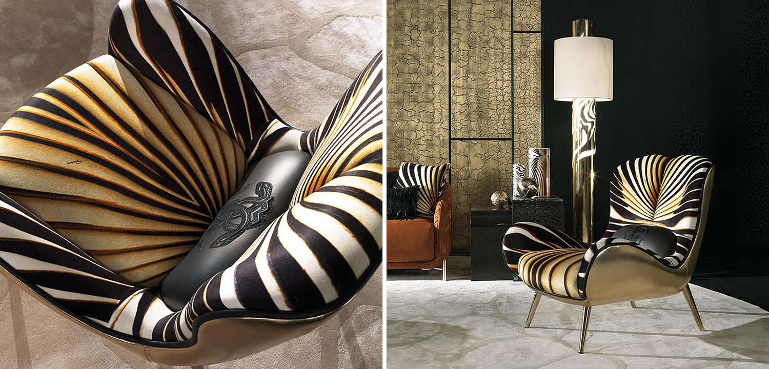 Дизайнерское Кресло Tifnit Armchairs стиль Roberto Cavalli II Дизайнерское Кресло Tifnit Armchairs стиль Roberto Cavalli II - Loft-Concept в Липецке