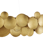 Люстра круглая из многослойных золотых дисков Metal Disc Chandelier варинант исполнения - 1 | Loft Concept в Липецке