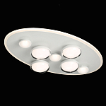 Потолочный светильник овальной формы белого цвета с 7-ю лампами Lunar Pebbles варинант исполнения - 2 | Loft Concept в Липецке