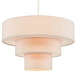 Люстра круглая трехъярусная с тканевыми абажурами Light Soft Glow варинант исполнения - 3 | Loft Concept в Липецке