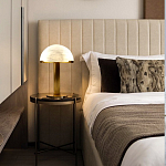 Настольная лампа c абажуром в форме купола из натурального камня  Heavenly Harmony варинант исполнения - 5 | Loft Concept в Липецке