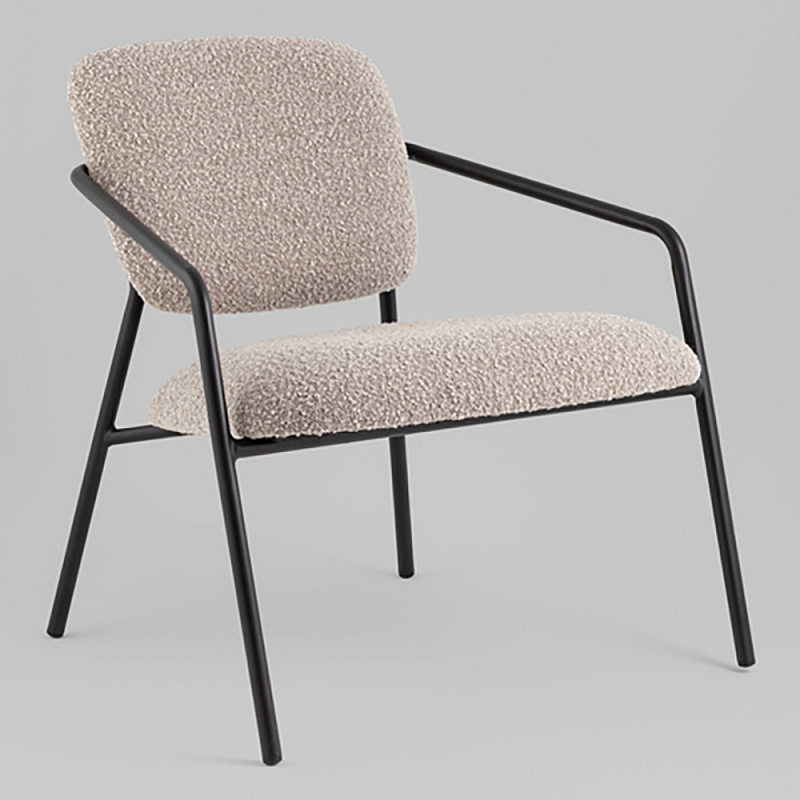 Кресло лаунж Rooney серый Капучино  Черный в Липецке | Loft Concept 