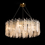 Люстра круглая с прозрачными стержнями разной длины Textured Glass Chandelier варинант исполнения - 3 | Loft Concept в Липецке
