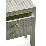 Тумбочка прикроватная White Pearl BEDSIDE CABINET 2 DRAWER варинант исполнения - 2 | Loft Concept в Липецке