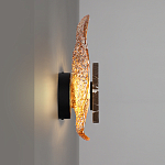 Бра с волнообразным стеклянным плафоном и вставкой из мрамора Liquid Stone варинант исполнения - 7 | Loft Concept в Липецке