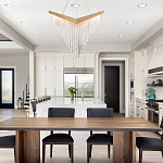 Люстра золотого цвета в форме галочки с каскадом длинных прозрачных трубок Eurofase варинант исполнения - 10 | Loft Concept в Липецке