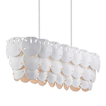 Люстра овальной формы с белыми подвесными элементами White Natural Lines варинант исполнения - 1 | Loft Concept в Липецке