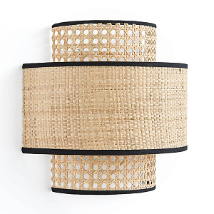 Бра Ottar Wicker Double lampshade