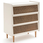 Комод с 3-мя ящиками из ротанга Blais Cream Wicker Furniture варинант исполнения - 2 | Loft Concept в Липецке