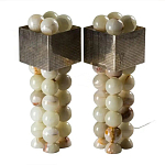 Настольная лампа с основанием из 24 выточенных сферических камней Through Stone варинант исполнения - 1 | Loft Concept в Липецке