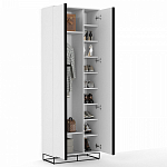 Двухдверный шкаф белого цвета Strict Lines варинант исполнения - 3 | Loft Concept в Липецке