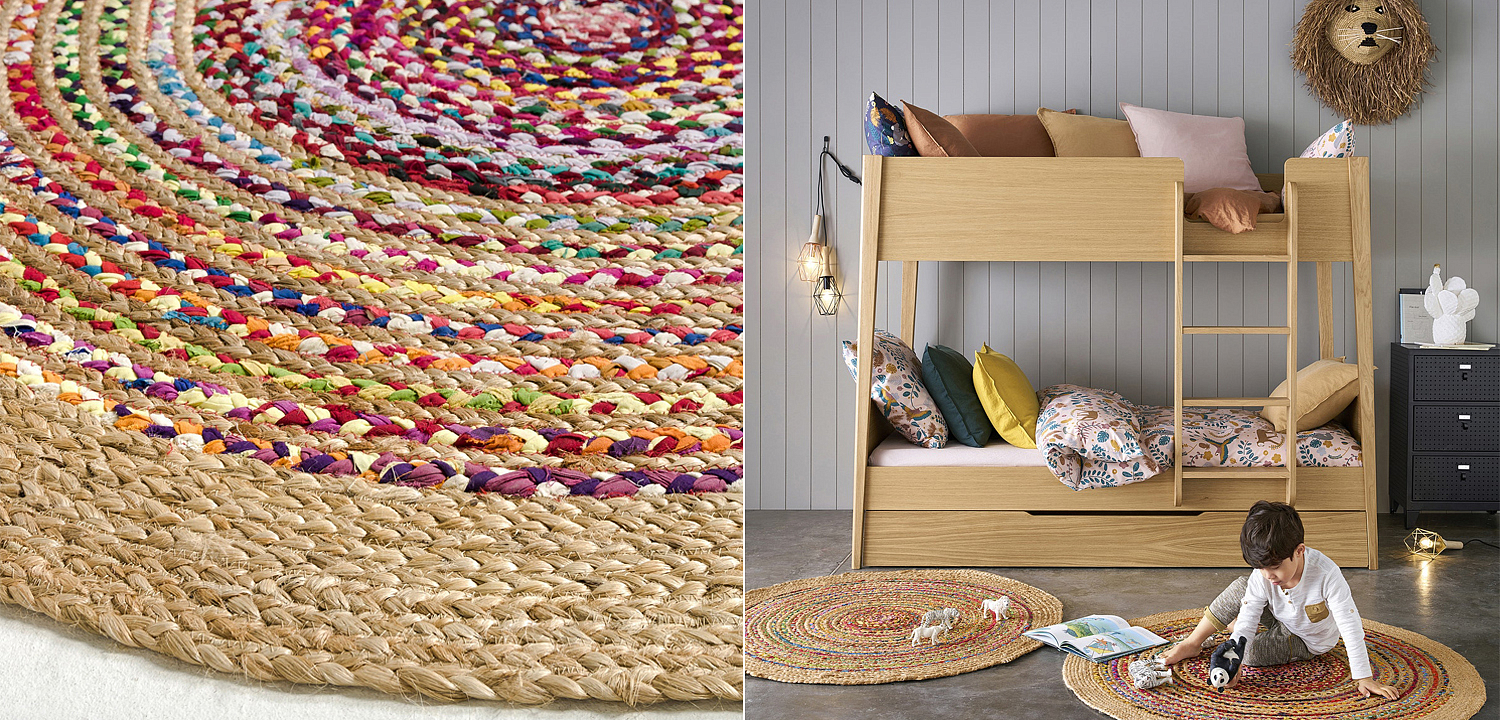 Ковер Round Multicolored Carpet джут и хлопок Ковер Round Multicolored Carpet джут и хлопок - Loft-Concept в Липецке
