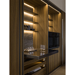 Кухонный гарнитур из дерева и камня с раздвижными дверцами OPERATING COLUMN 2.0 Dada Engenereed Kitchen варинант исполнения - 4 | Loft Concept в Липецке