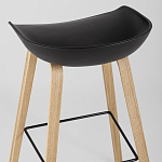 Барный стул на ножках из натурального дерева Boras Black варинант исполнения - 6 | Loft Concept в Липецке