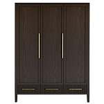 Большой Шкаф Primo Темный орех с 3 дверьми и 3 выдвижными ящиками варинант исполнения - 10 | Loft Concept в Липецке