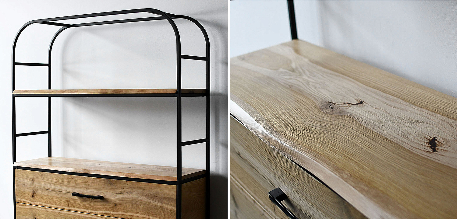 Стеллаж Glenn Industrial Metal Rust Two Drawers Rack Стеллаж Glenn Industrial Metal Rust Two Drawers Rack - Loft-Concept в Липецке