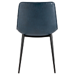 Стул с обивкой из экокожи темно-синего цвета RHOMBUSES UPHOLSTERY варинант исполнения - 3 | Loft Concept в Липецке