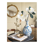 Ваза с мотивами цветущего сада с попугаями Blue Vase Inspired by Nature варинант исполнения - 5 | Loft Concept в Липецке