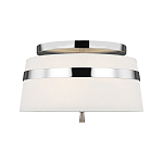 Потолочный светильник с белым тканевым абажуром Generation Lighting варинант исполнения - 1 | Loft Concept в Липецке