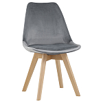 Стул с мягким велюровым сиденьем Arvika Grey варинант исполнения - 1 | Loft Concept в Липецке