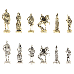 Шахматы в ларце из натуральных камней Долерит Малахит Мрамор Decorative Thematic Chess Русь варинант исполнения - 8 | Loft Concept в Липецке