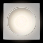 Встраиваемый спот светодиодный квадаратный белого цвета с круглым углублением Ombra Lux  варинант исполнения - 3 | Loft Concept в Липецке