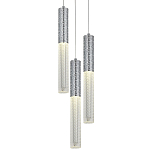Подвесной светильник Dew Drops Tube Chrome Trio Hanging Lamp варинант исполнения - 1 | Loft Concept в Липецке