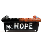 Диван Честерфильд граффити graffiti Orange Sofa натуральная кожа варинант исполнения - 5 | Loft Concept в Липецке