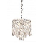 Люстра круглая с хрустальными подвесками на серебряном каркасе Roul Crystal Light варинант исполнения - 10 | Loft Concept в Липецке