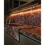 Кухонный гарнитур из красного мрамора и дерева VVD Dada Engenereed Kitchen варинант исполнения - 6 | Loft Concept в Липецке