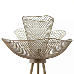 Торшер с трехъярусным плафоном из металлической сетки Light Floor Lamp Made of Metal Mesh варинант исполнения - 2 | Loft Concept в Липецке