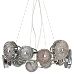 Люстра с плафонами из дымчатого стекла Glass Peonies варинант исполнения - 1 | Loft Concept в Липецке