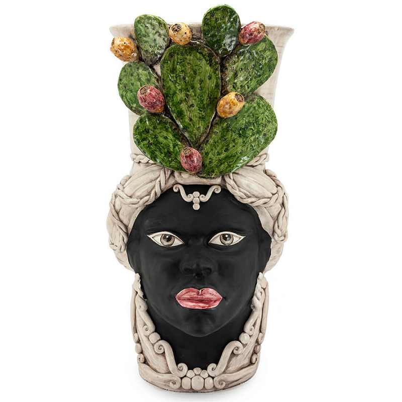 Большая Напольная ваза Abhika VASE MORO LADY FICO Зеленый Коричневый в Липецке | Loft Concept 