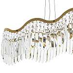 Линейная люстра с подвесками из хрусталя Ludivine Linear Chandelier варинант исполнения - 2 | Loft Concept в Липецке