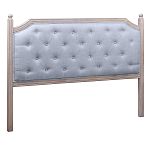 Изголовье кровати серое с мягкой обивкой из рогожки Emma Headboard варинант исполнения - 1 | Loft Concept в Липецке