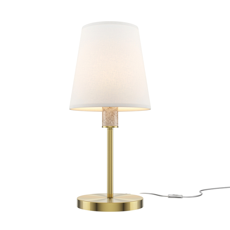 Настольный светильник Lira Е27 Латунь Белый Серый в Липецке | Loft Concept 
