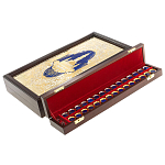 Нарды настольные из натурального камня лазурит и долерит Backgammon from Stone варинант исполнения - 5 | Loft Concept в Липецке