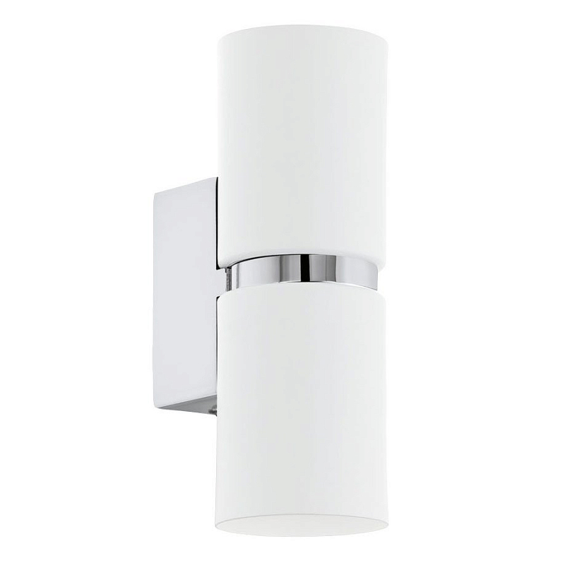 Бра Lestor double round chrome white Белый Хром Бра Lestor double round chrome white Белый Хром в Липецке | Loft Concept