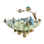 Чаша в виде листка лотоса с птицами Eden Garden варинант исполнения - 3 | Loft Concept в Липецке