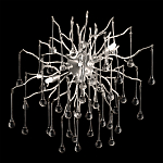 Бра с лучеобразным основанием и подвесками из прозрачного стекла в виде длинных капель Droplet Chandelier варинант исполнения - 8 | Loft Concept в Липецке