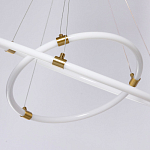 Люстра подвесная с двумя пересекающимися белыми светодиоидными кольцами Luke Lampco Tracer Lamp варинант исполнения - 8 | Loft Concept в Липецке
