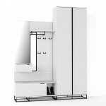 Двухдверный шкаф белого цвета Strict Lines варинант исполнения - 5 | Loft Concept в Липецке