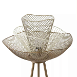 Торшер с трехъярусным плафоном из металлической сетки Light Floor Lamp Made of Metal Mesh варинант исполнения - 1 | Loft Concept в Липецке