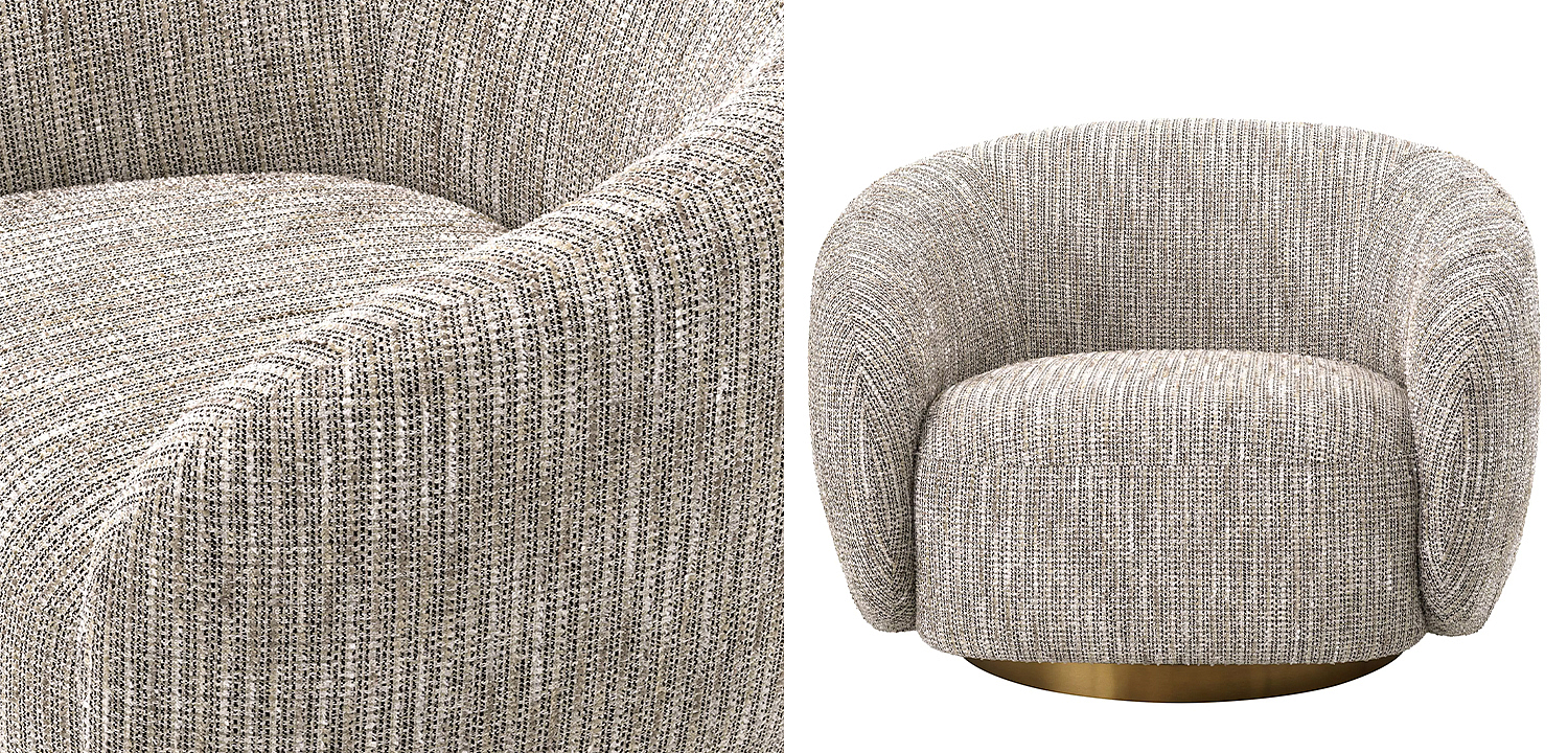 Кресло Eichholtz Swivel Chair Brice Mademoiselle Beige Кресло Eichholtz Swivel Chair Brice Mademoiselle Beige - Loft-Concept в Липецке